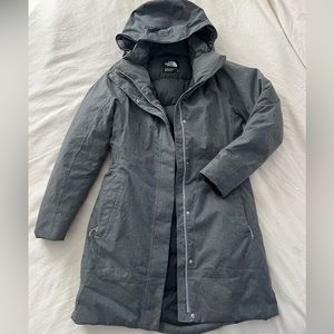 Grey North Face Parka Winter Coat